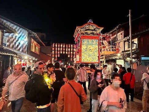 2 Floats (Hikiyama) in the historic street during Otsu Festival, the Intangible Cultural Heritage has created cultural spaces, community bonds, and social cohesion that are essential for DRM.